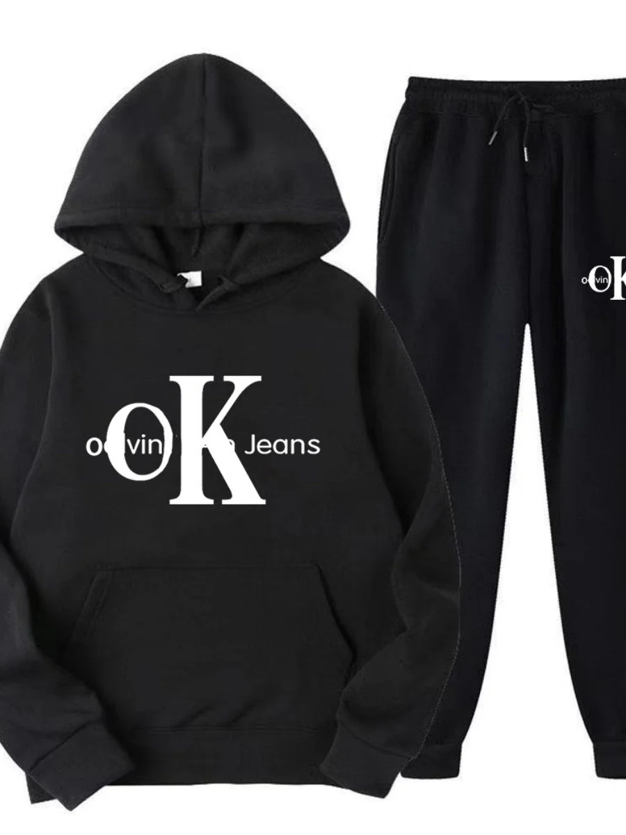 Sports Printed Hoodies Sweatpants 2-piece Sets - Image 4