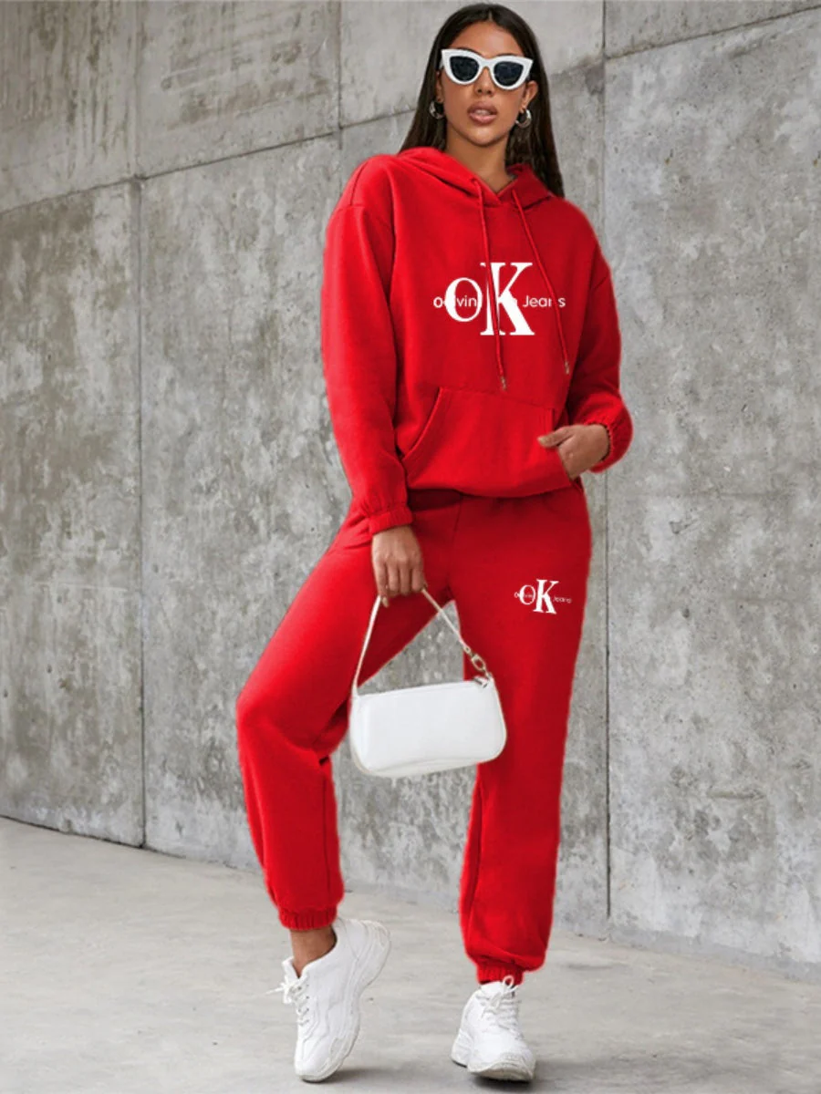 Sports Printed Hoodies Sweatpants 2-piece Sets - Image 9