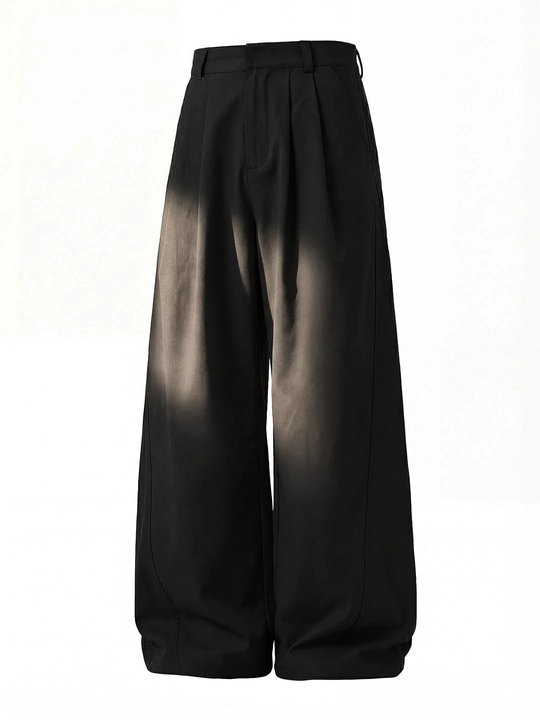 Segmentation Gathering Loose-fit Straight-fit Pants - Image 6