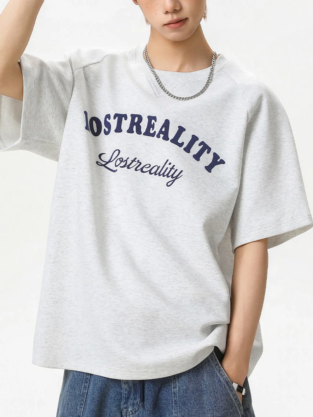 Color-blocked Letter Printed Loose-fit T-shirts - Image 3