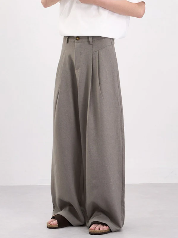 Old Money Style Stereo Pleating Dress Pants Pants