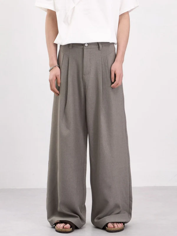 Old Money Style Stereo Pleating Dress Pants Pants - Image 2
