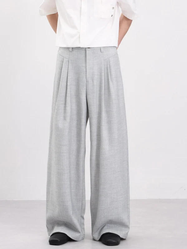 Old Money Style Stereo Pleating Dress Pants Pants - Image 6
