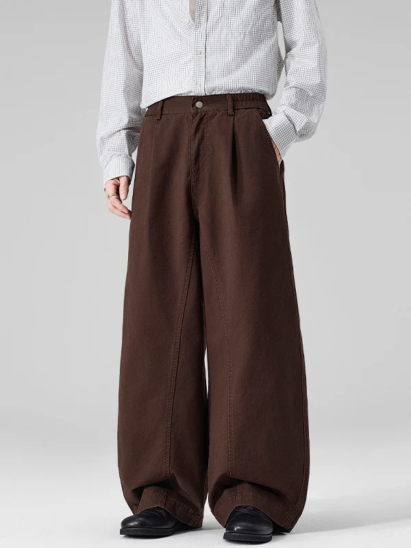 Arc Segmentation Design Washed Pants