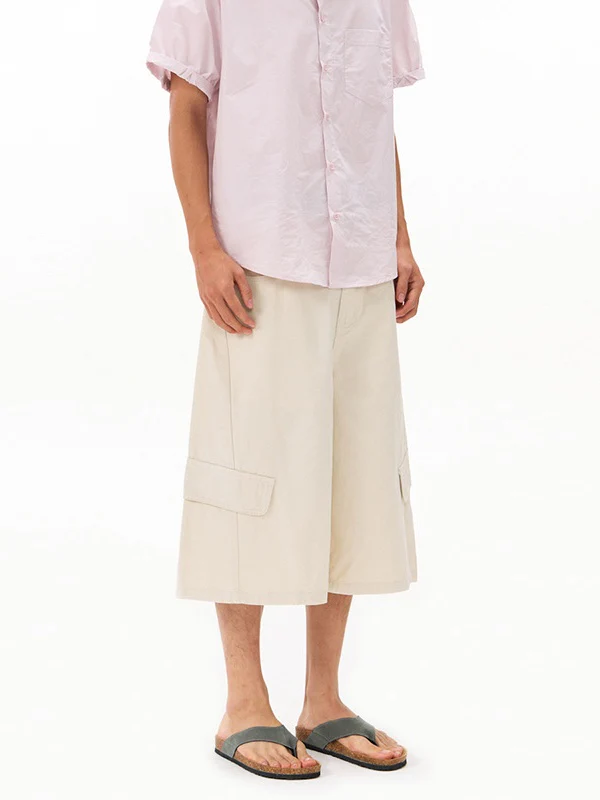 7 Points Work Clothes Baggy Straight-fit Shorts - Image 2