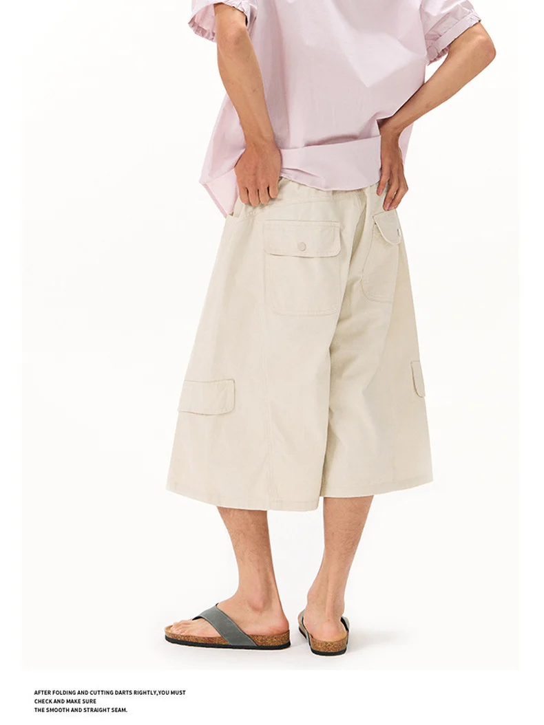 7 Points Work Clothes Baggy Straight-fit Shorts - Image 3