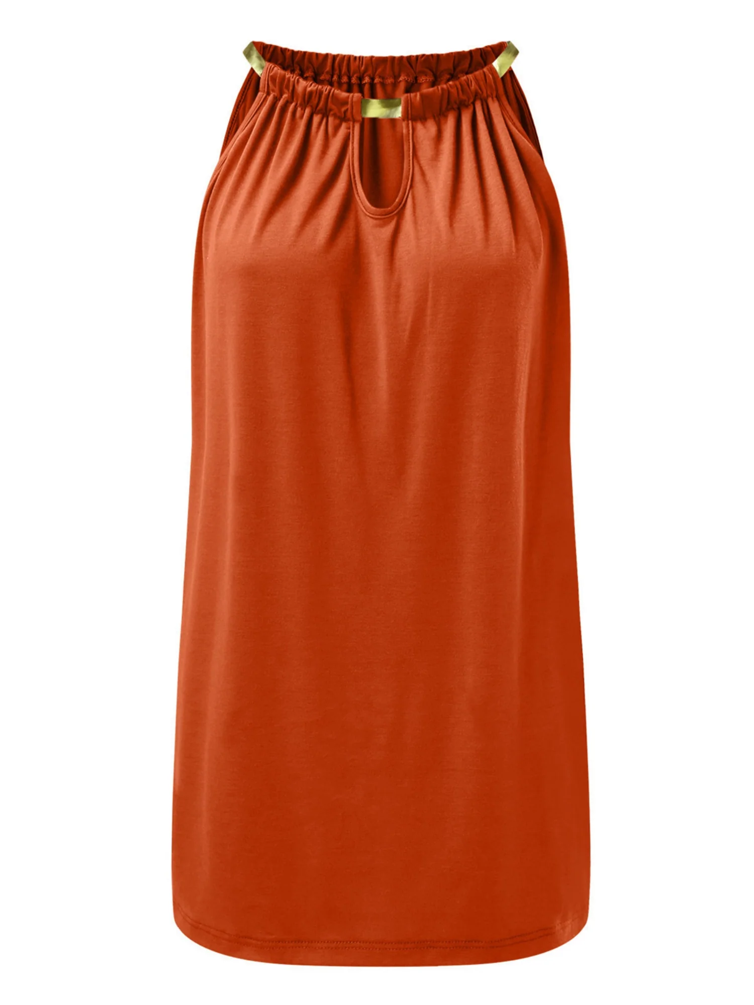 Metal Ring Neckband Hollow Out Sleeveless Mini&Short Dresses - Image 7