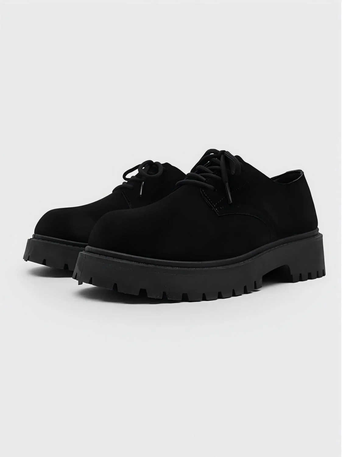 Suede Platform Derby Work Shoes - Image 11