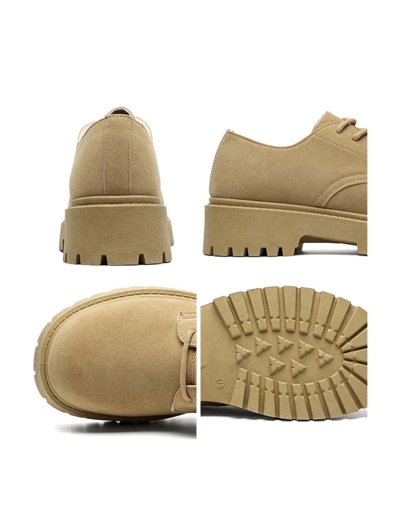 Suede Platform Derby Work Shoes - Image 6