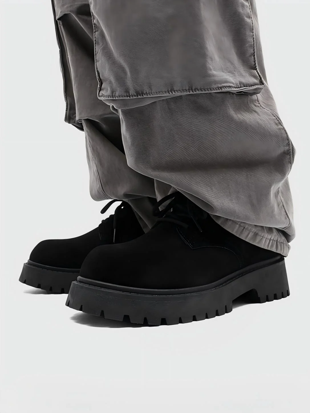 Suede Platform Derby Work Shoes - Image 7