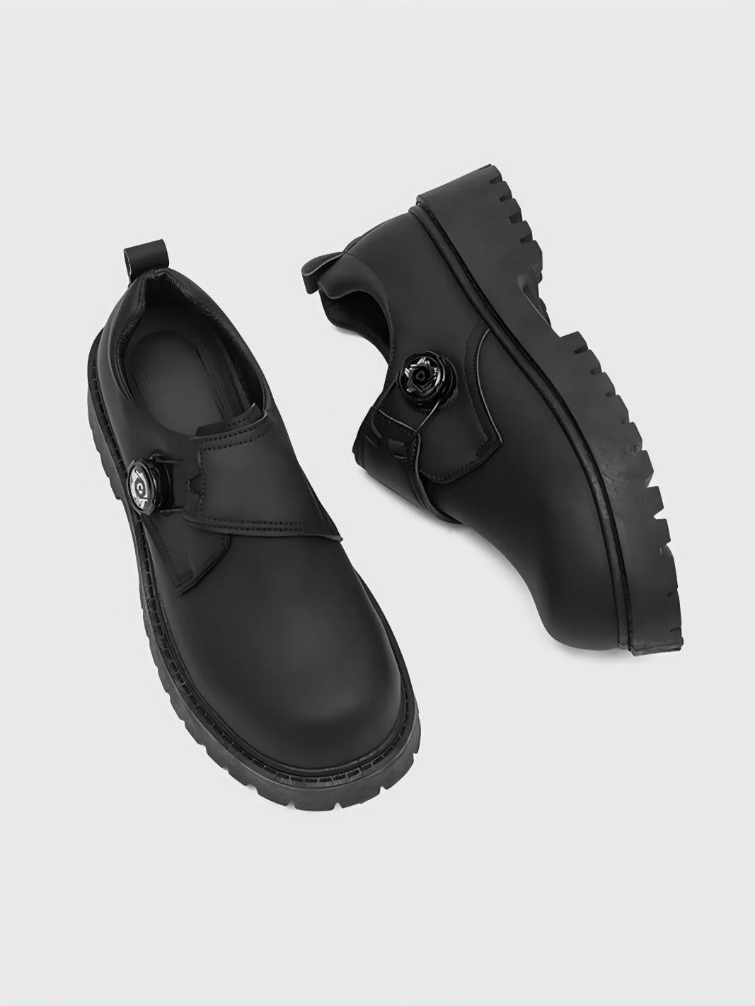 Big-head Retro Platform Derby Shoes - Image 7