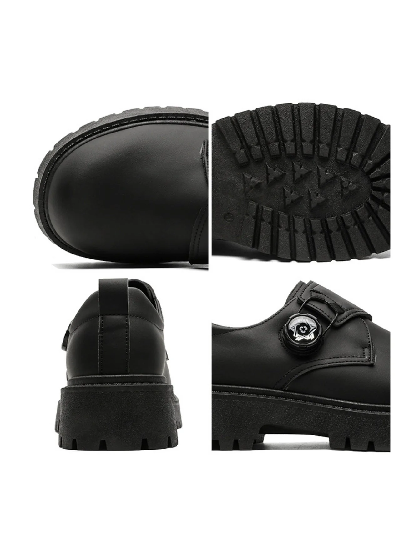 Big-head Retro Platform Derby Shoes - Image 8