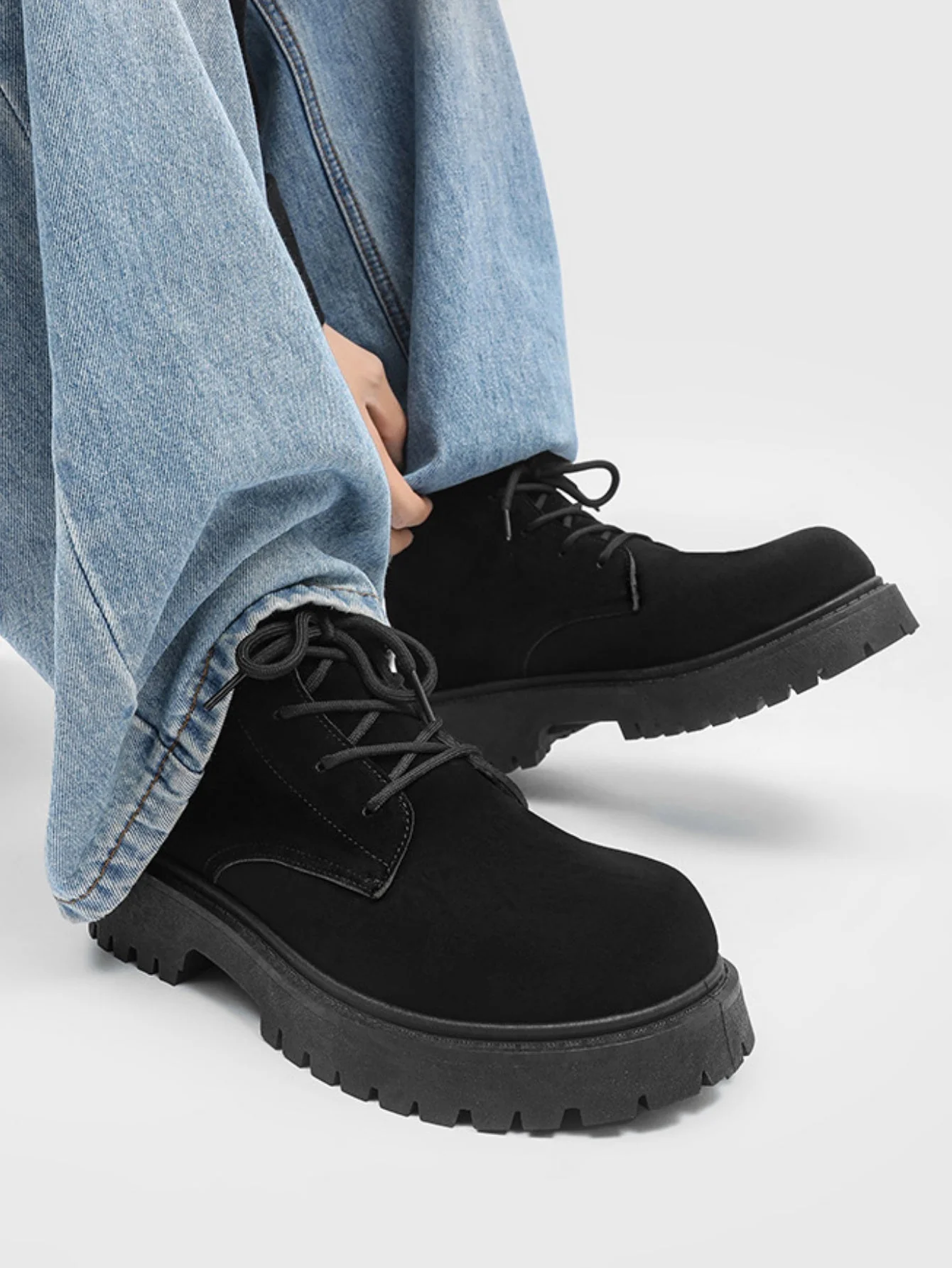 Retro Suede Oversized Martin Boots - Image 10