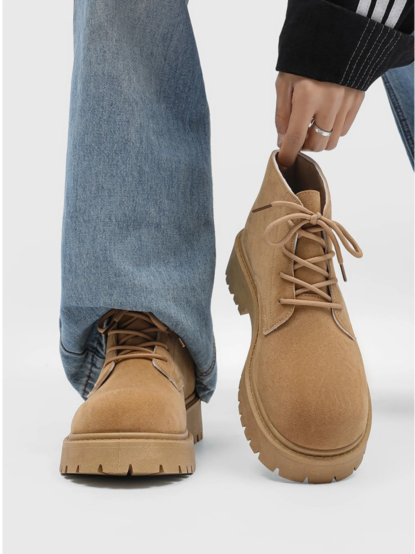 Retro Suede Oversized Martin Boots - Image 4