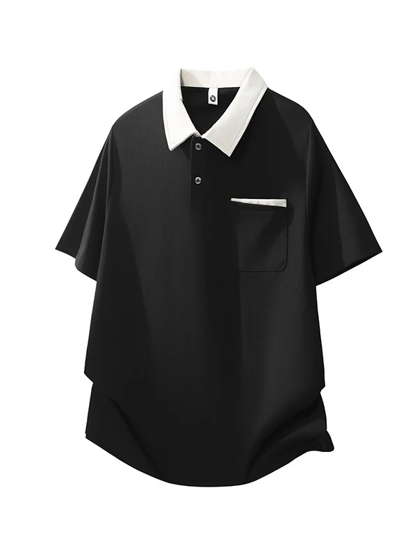 Color-blocked Leisure Polo Shirt - Image 4