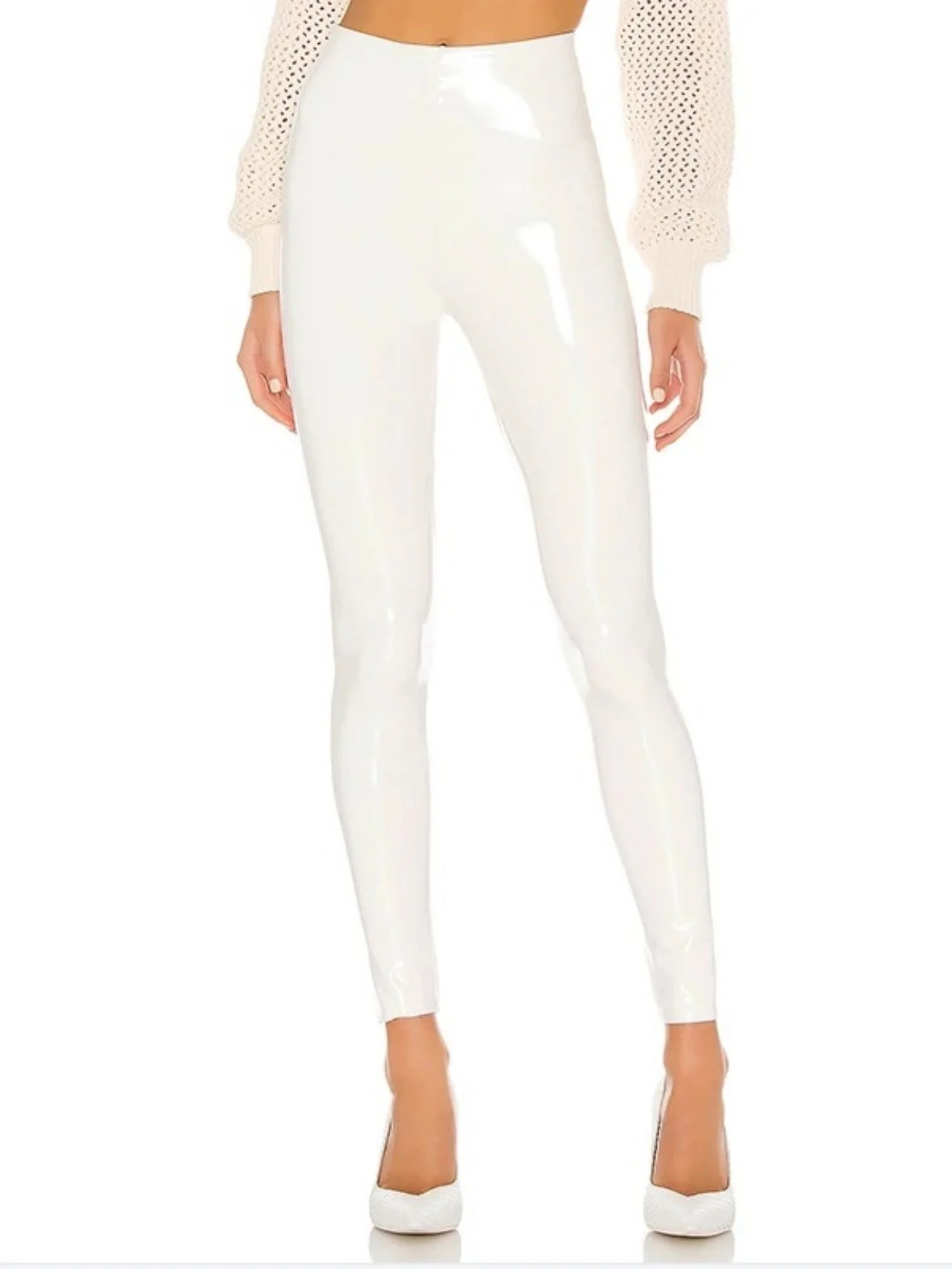 Glossy PU Leather Pencil Pants Pants - Image 4