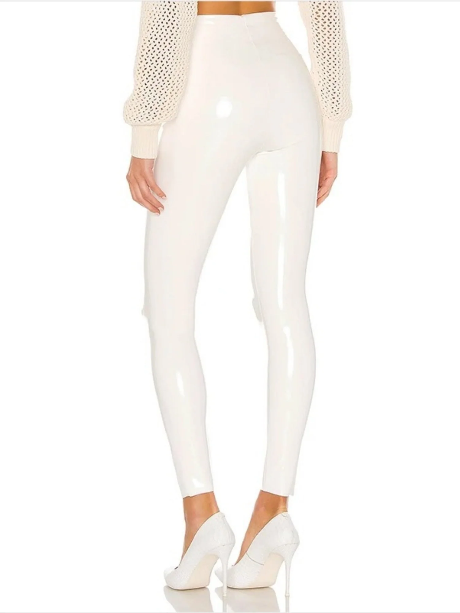 Glossy PU Leather Pencil Pants Pants - Image 6