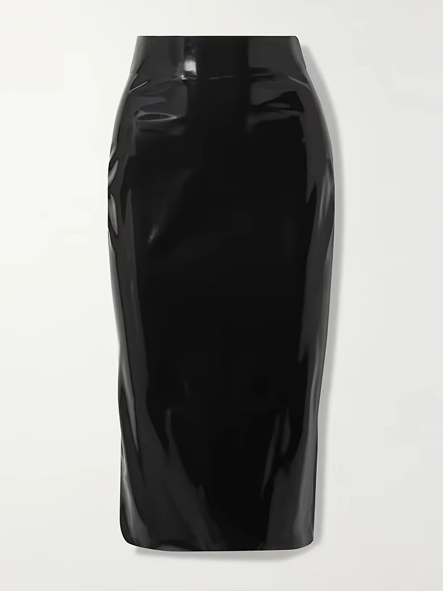 Glossy PU Leather Zippered Hip-covering Skirts - Image 3