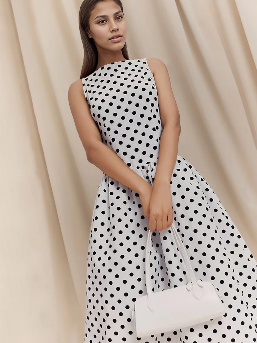 Sleeveless Polka Dots Dot Grace Maxi Dresses - Image 5