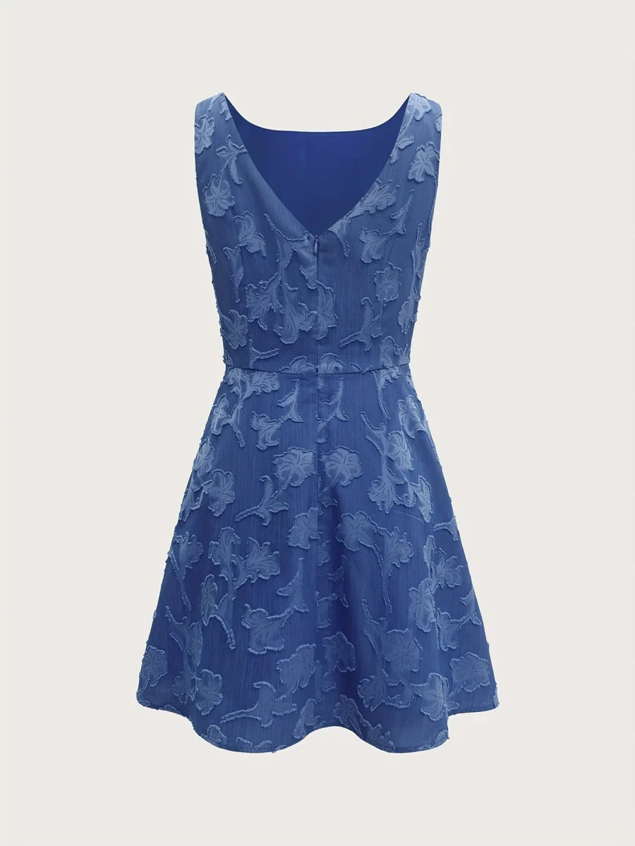 Jacquard Sundress Commuting Mini&Short Dresses - Image 4