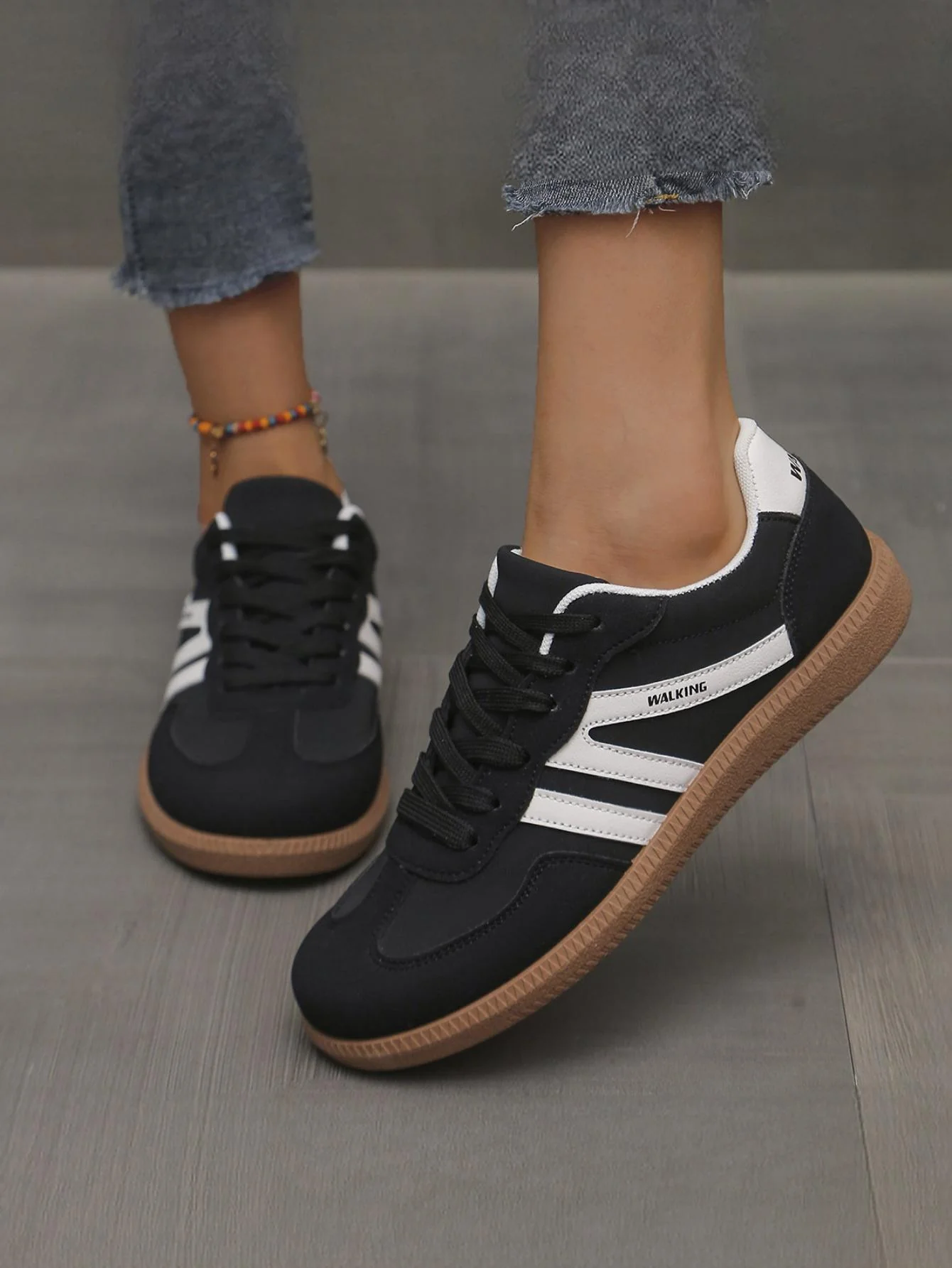 Retro Color-blocked German Training Shoes And Sneakers - Image 5