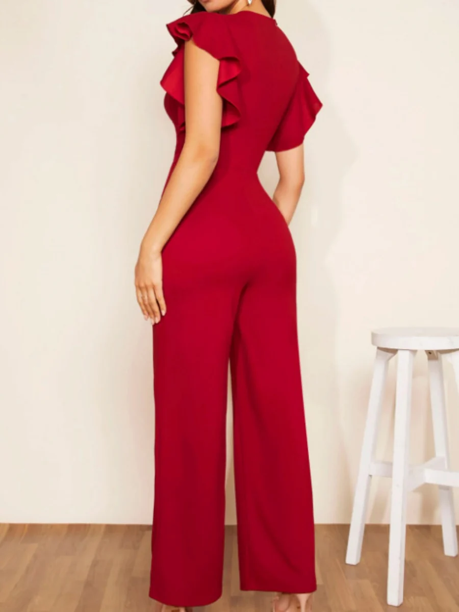 Elegant Jumpsuit With Ruffled Design - Image 5