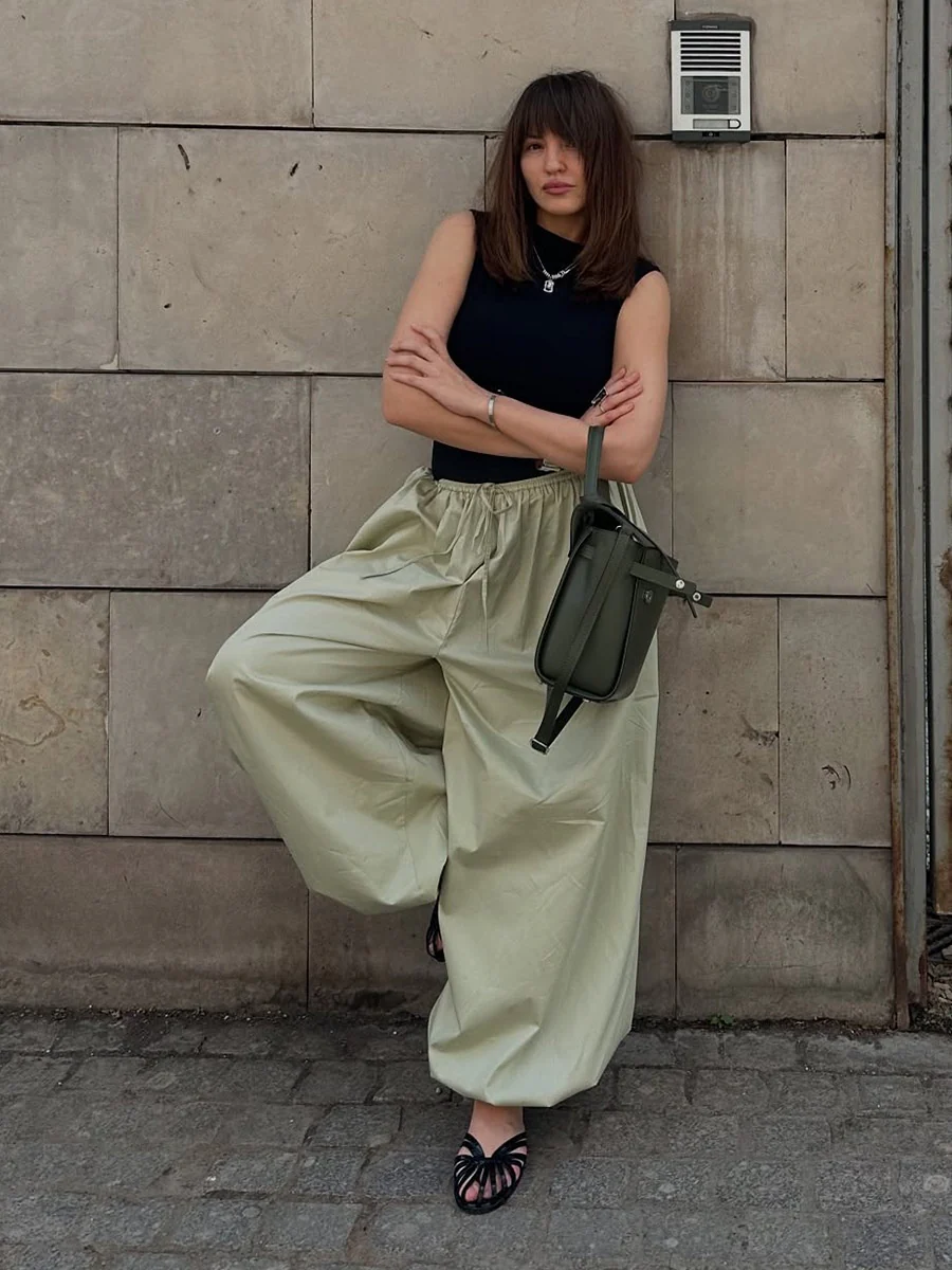Pure Cotton Lantern Pants Color Loose-fit Comfort Pants - Image 12