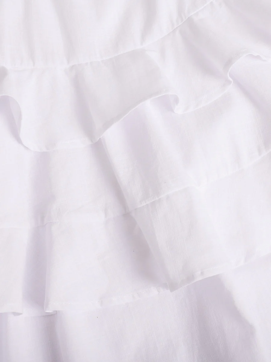 Pure Cotton Cake Skirt Backless Camisoles Beach Cover-up Mini&Short Dresses - Image 23