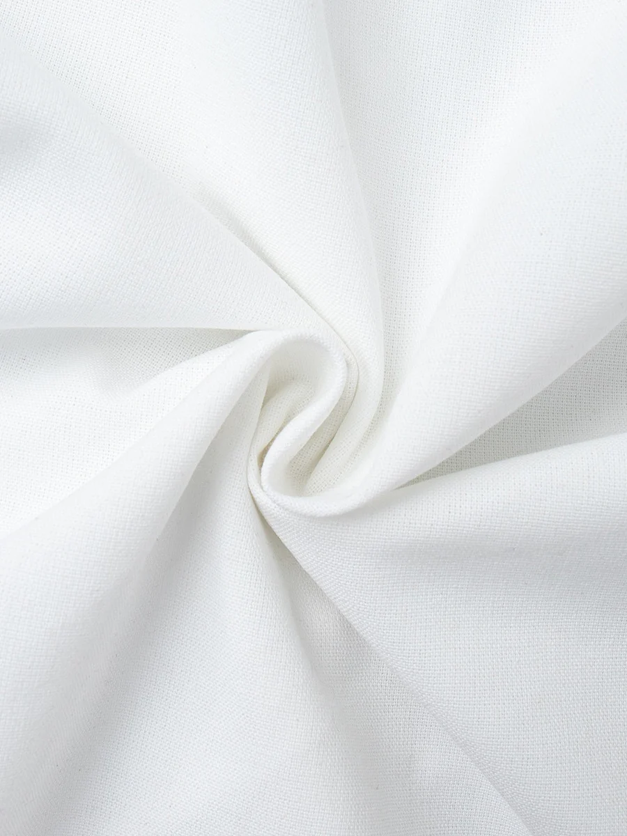 Square Collar Cotton And Linen Camisoles Leisure Temperament Maxi Dresses - Image 15
