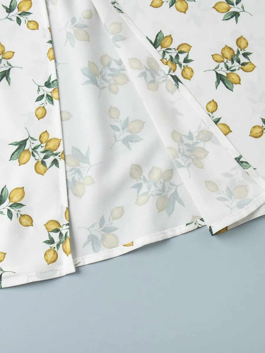 Floral Printed Camisoles High Waist Slit Maxi Dresses - Image 23