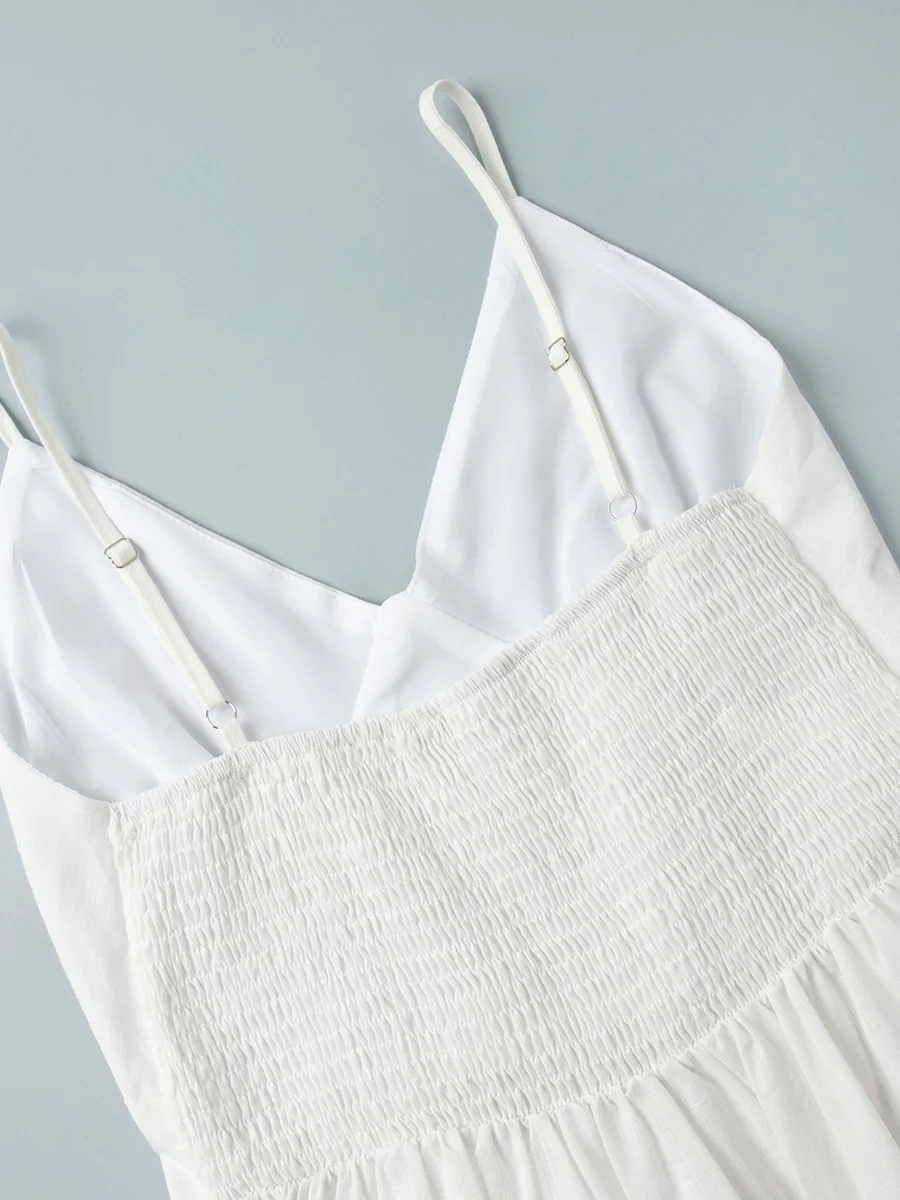 Pure Cotton Sexy Backless Exclusive Beach Mini&Short Dresses - Image 8