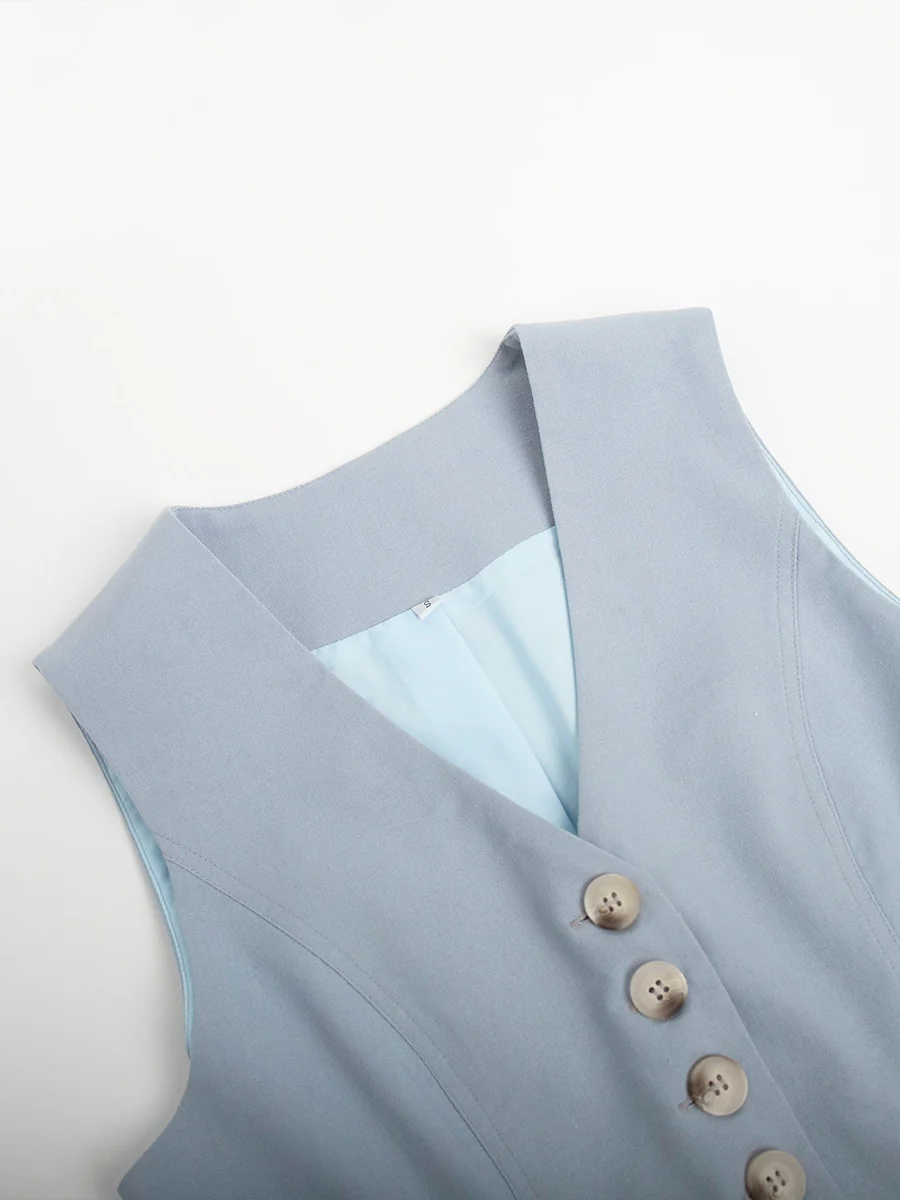 Flax Commuter Vest Loose Shorts Set 2-piece Sets - Image 20
