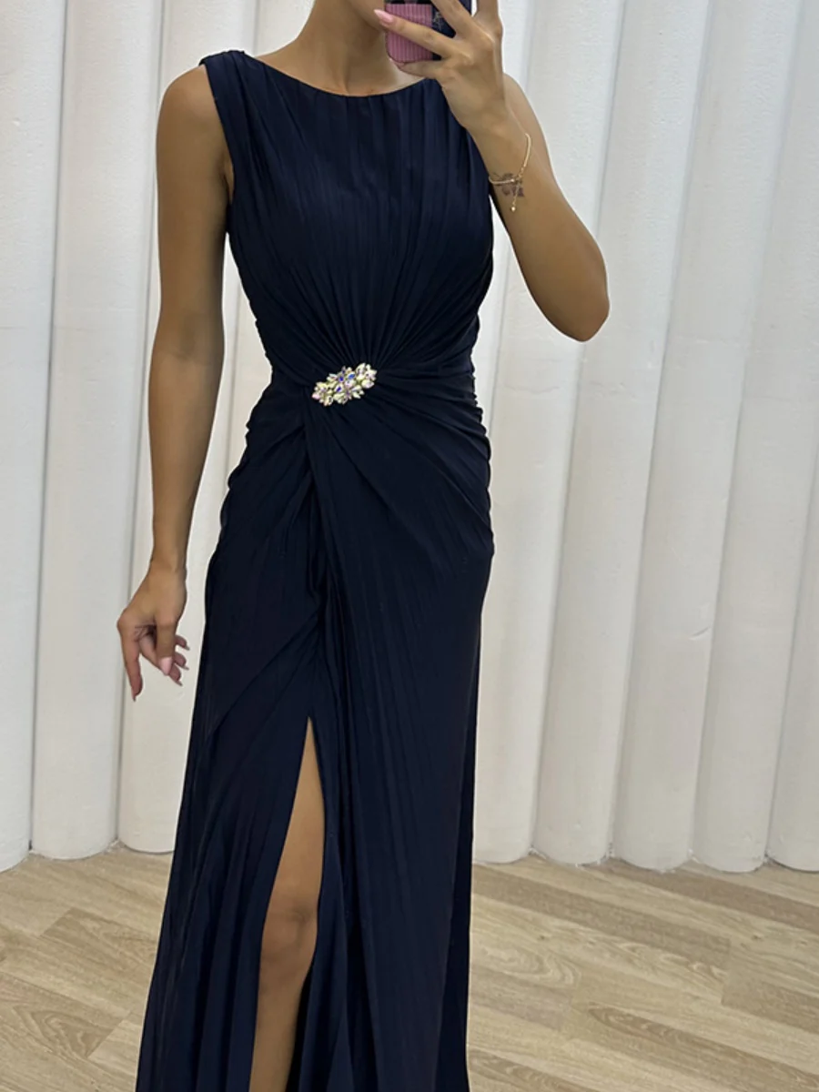 Crimp Slits Parties Maxi Dresses - Image 11