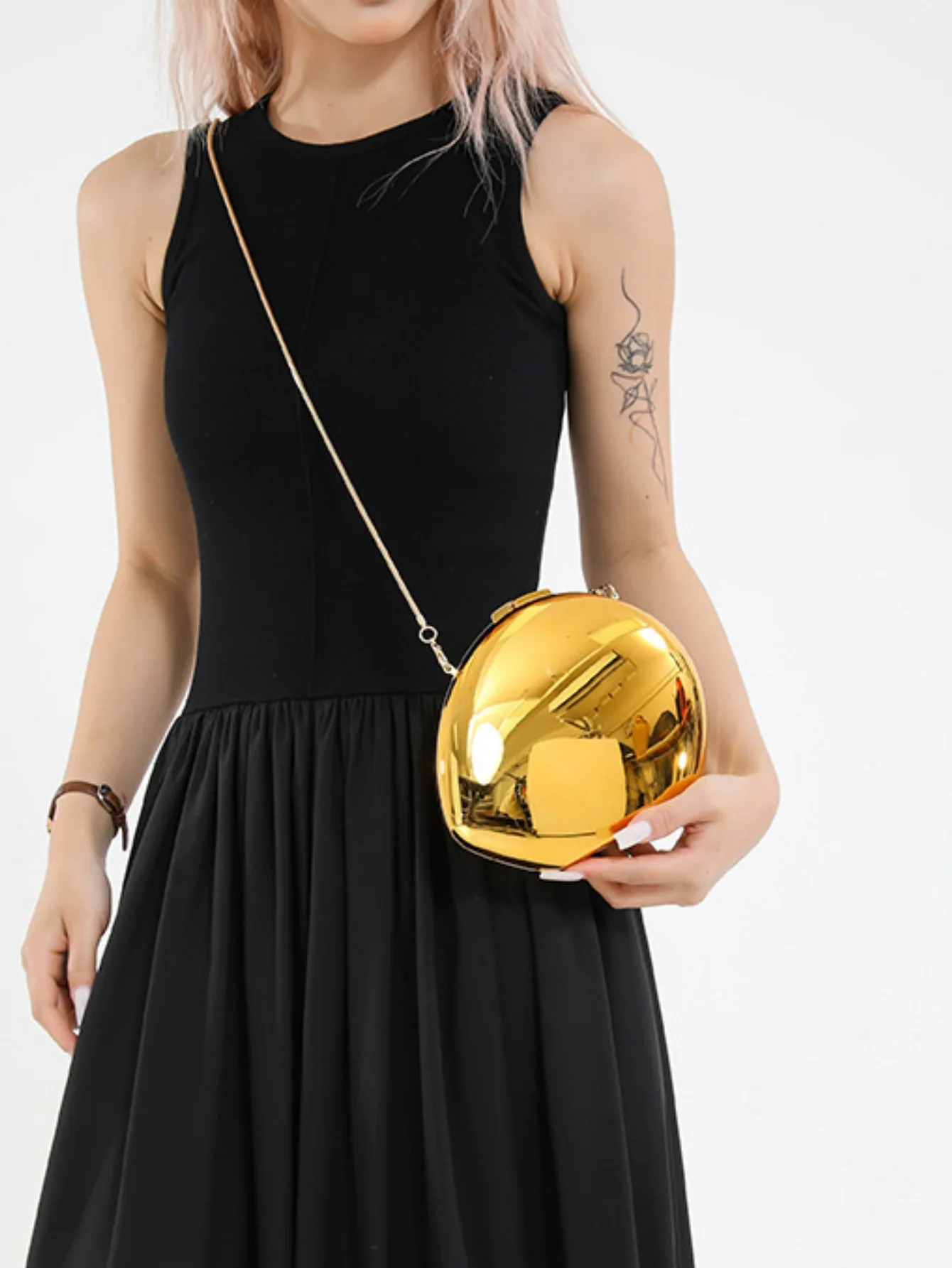 Mirrored Acrylic Evening Fashion Shoulder/Crossbody Bag - Image 29