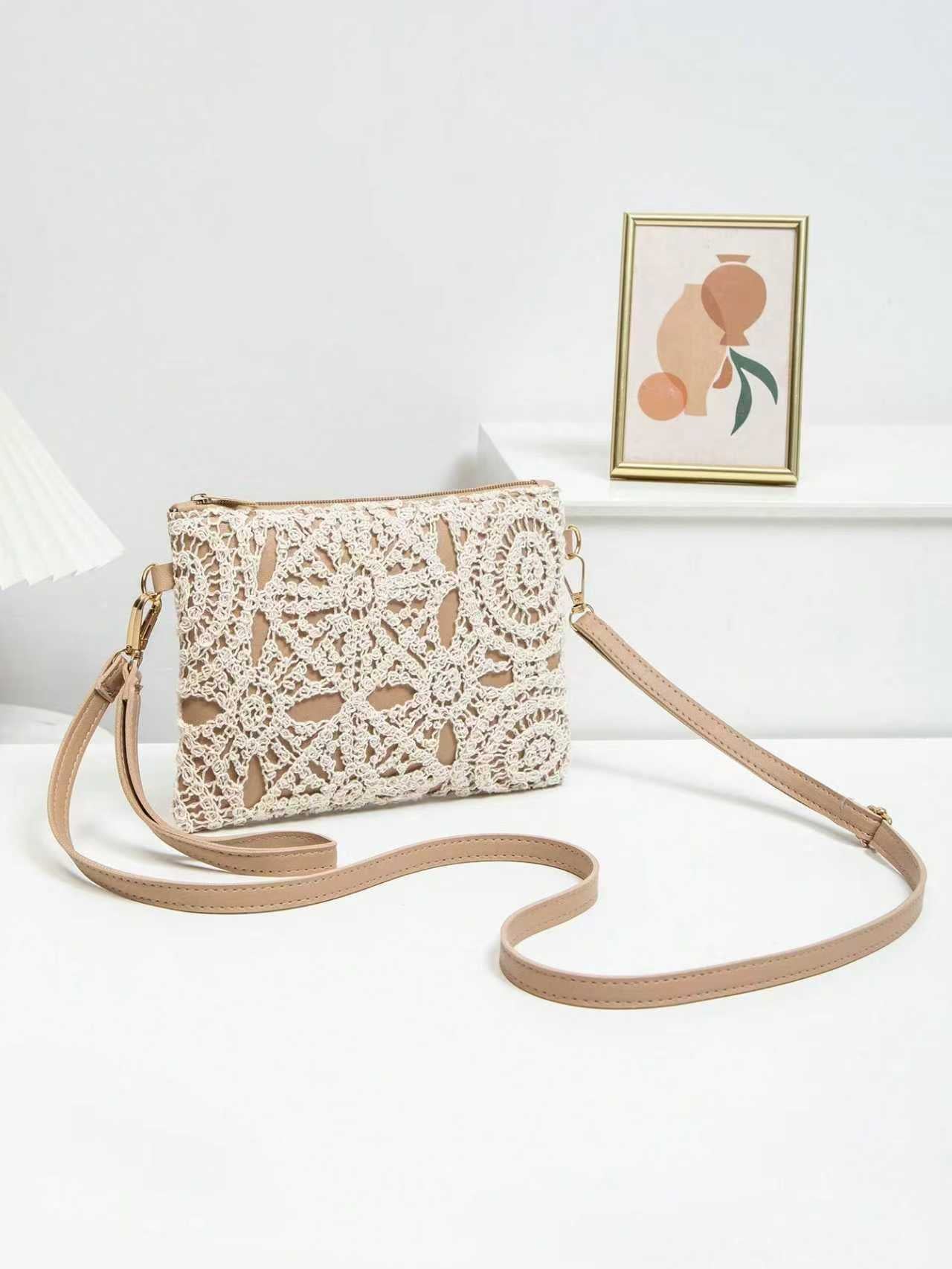 Vacation Lace Cutout Crossbody Bag - Image 4