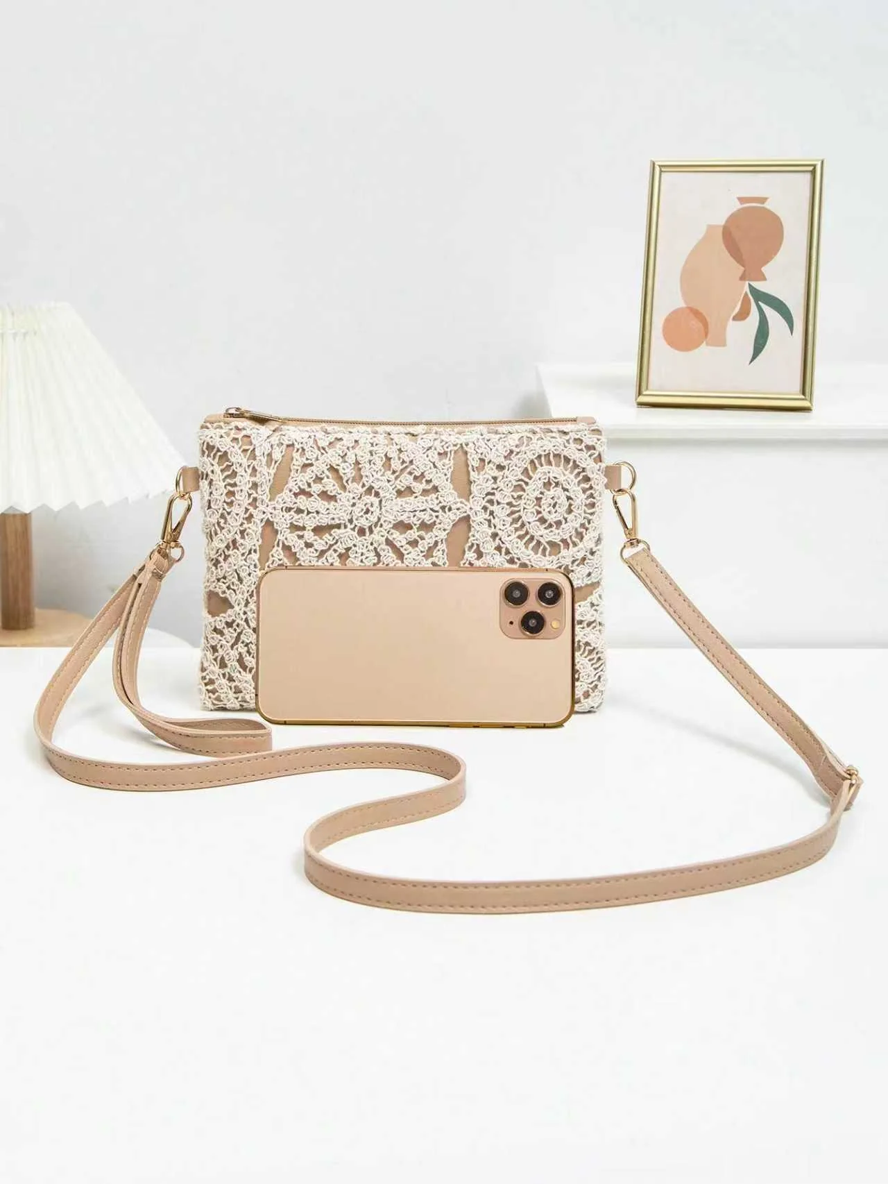 Vacation Lace Cutout Crossbody Bag - Image 5
