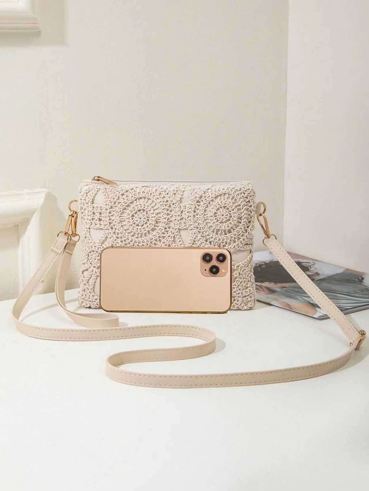 Vacation Lace Cutout Crossbody Bag - Image 9
