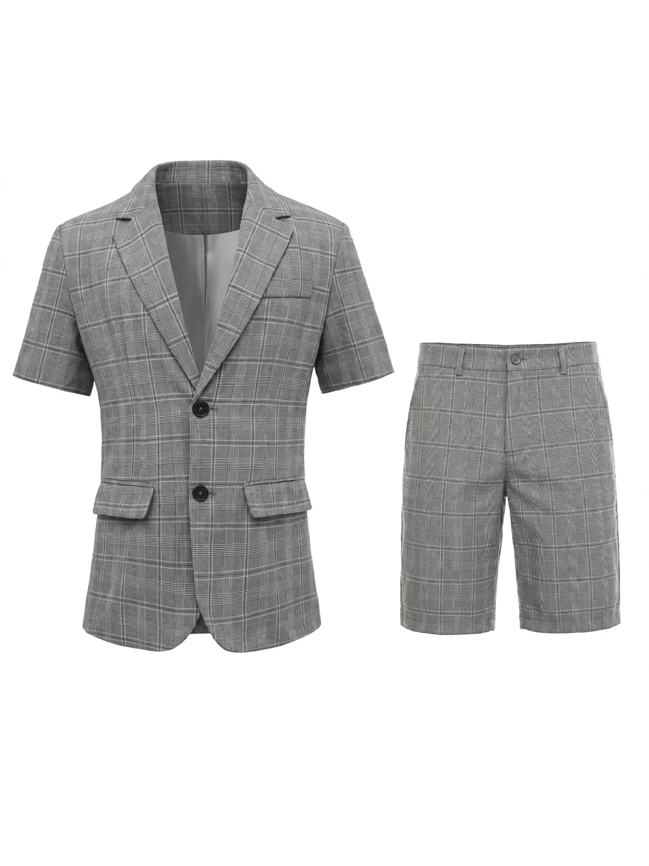 Light Business Leisure Plaid Suit Set 2-piece Sets - Image 5