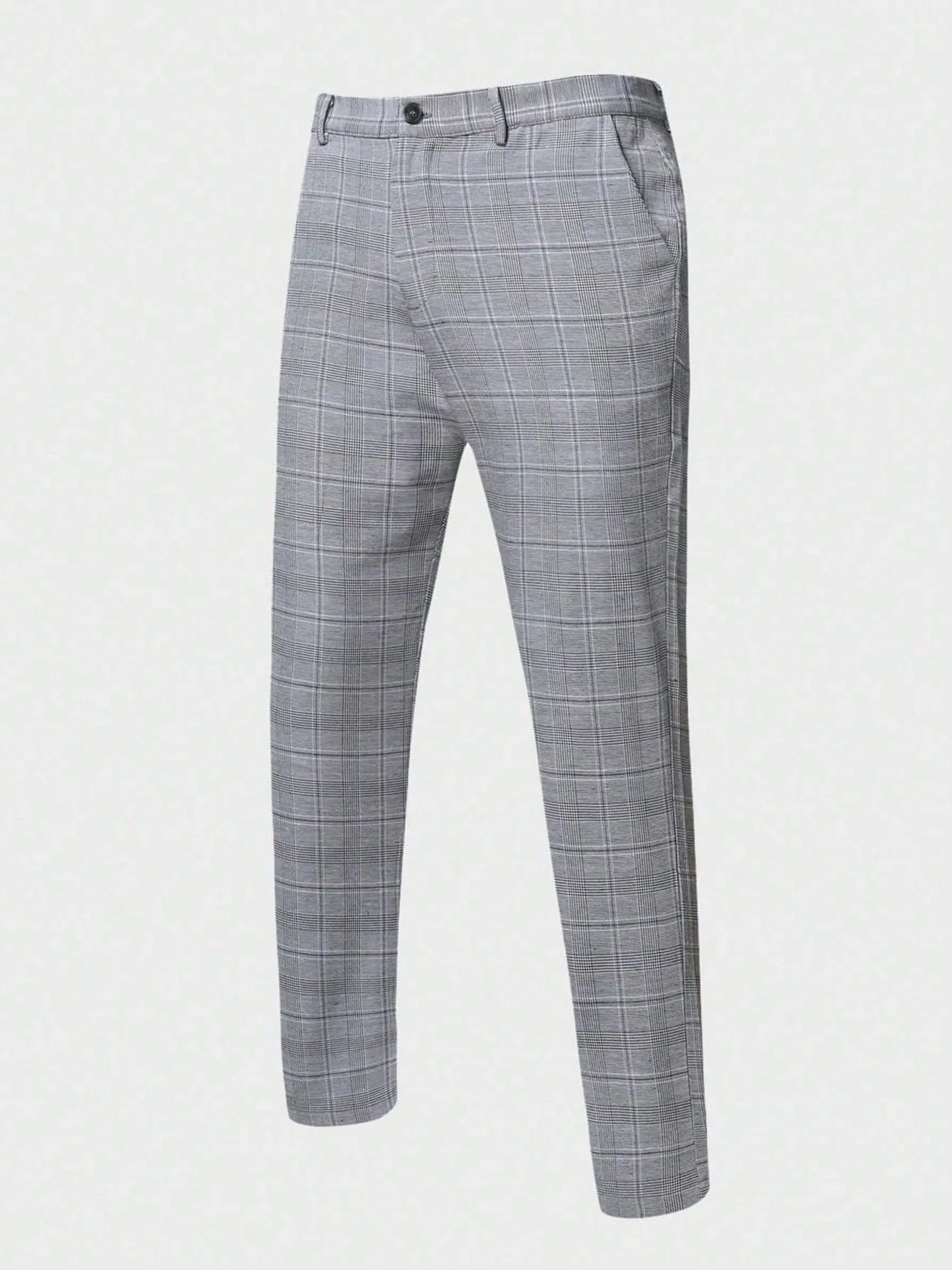 Plaid Slim-fit Business Suit 2-piece Sets Set - Image 7