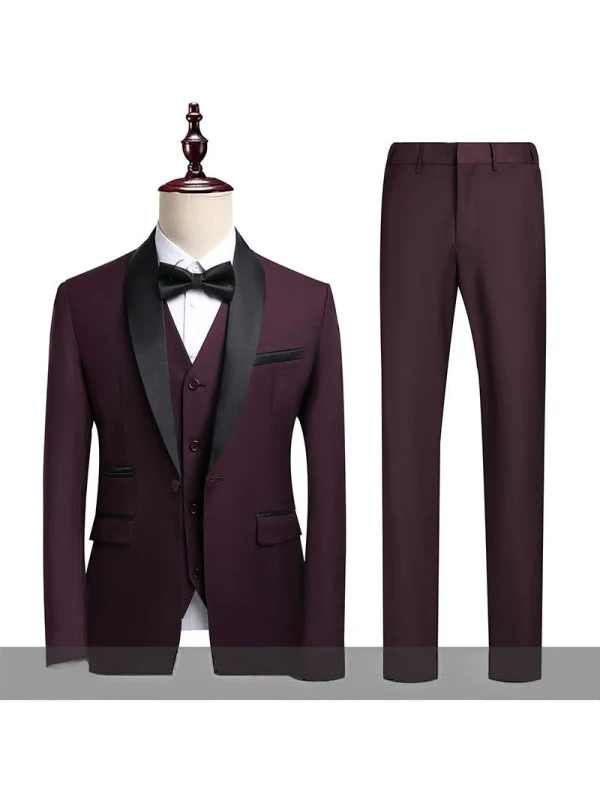 Business Leisure Suit Slim-fit Set 3-piece Sets - Image 18