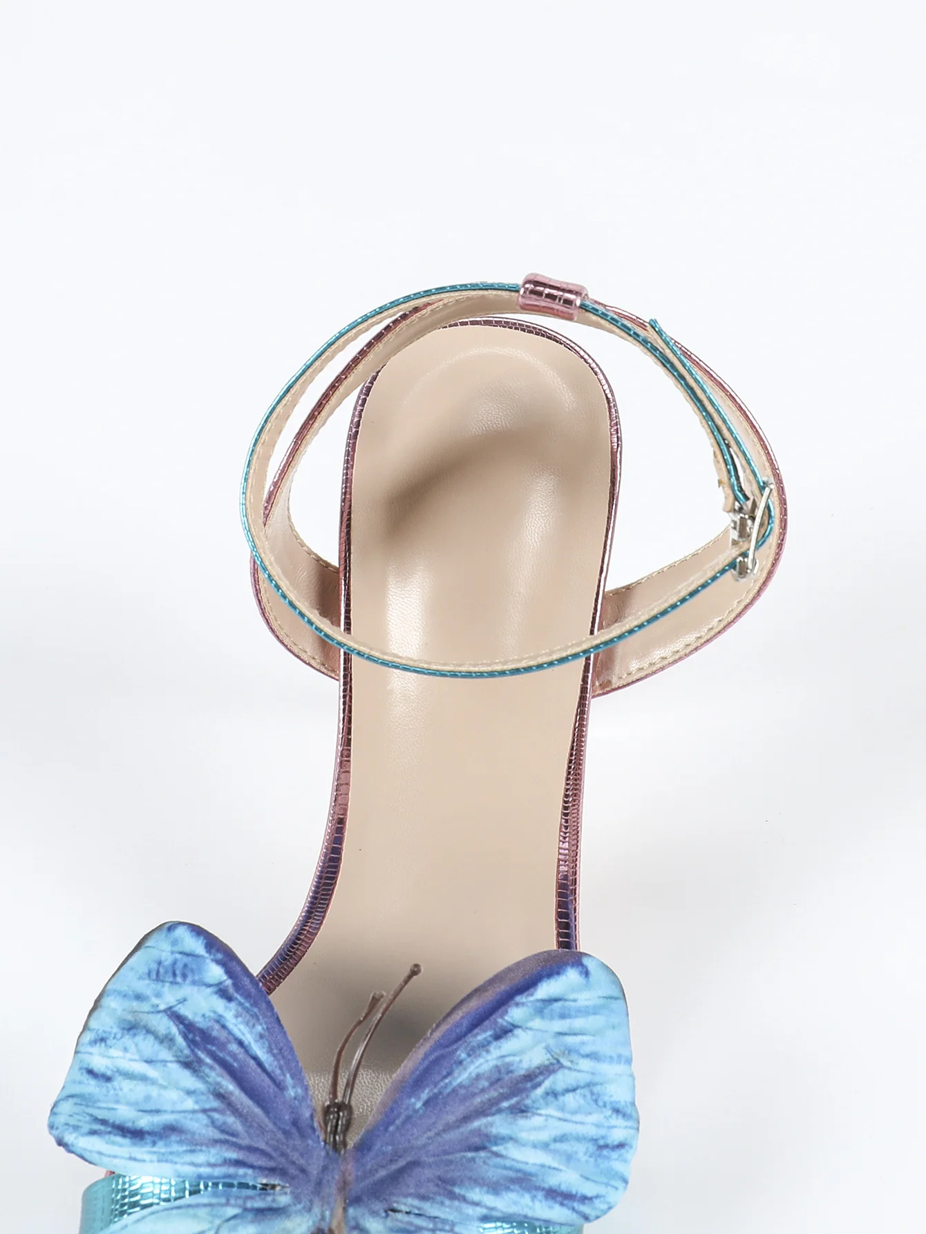 3D Butterfly Iridescent High-Heeled Sandals - Image 7