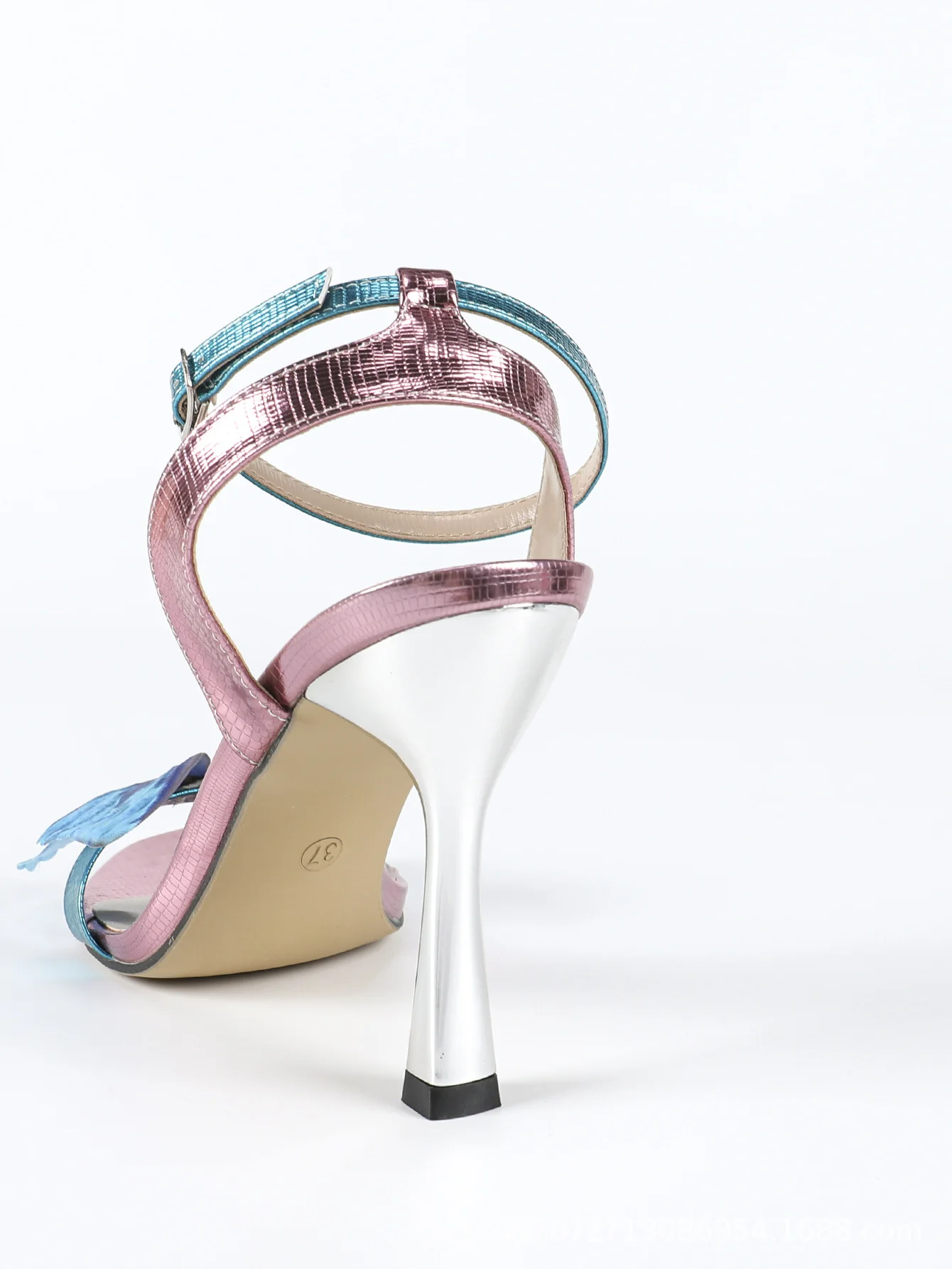 3D Butterfly Iridescent High-Heeled Sandals - Image 8