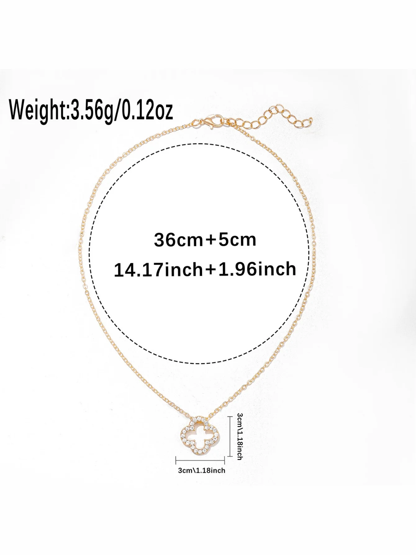 Four-leaf Clover Diamond Pendant Necklace - Image 10