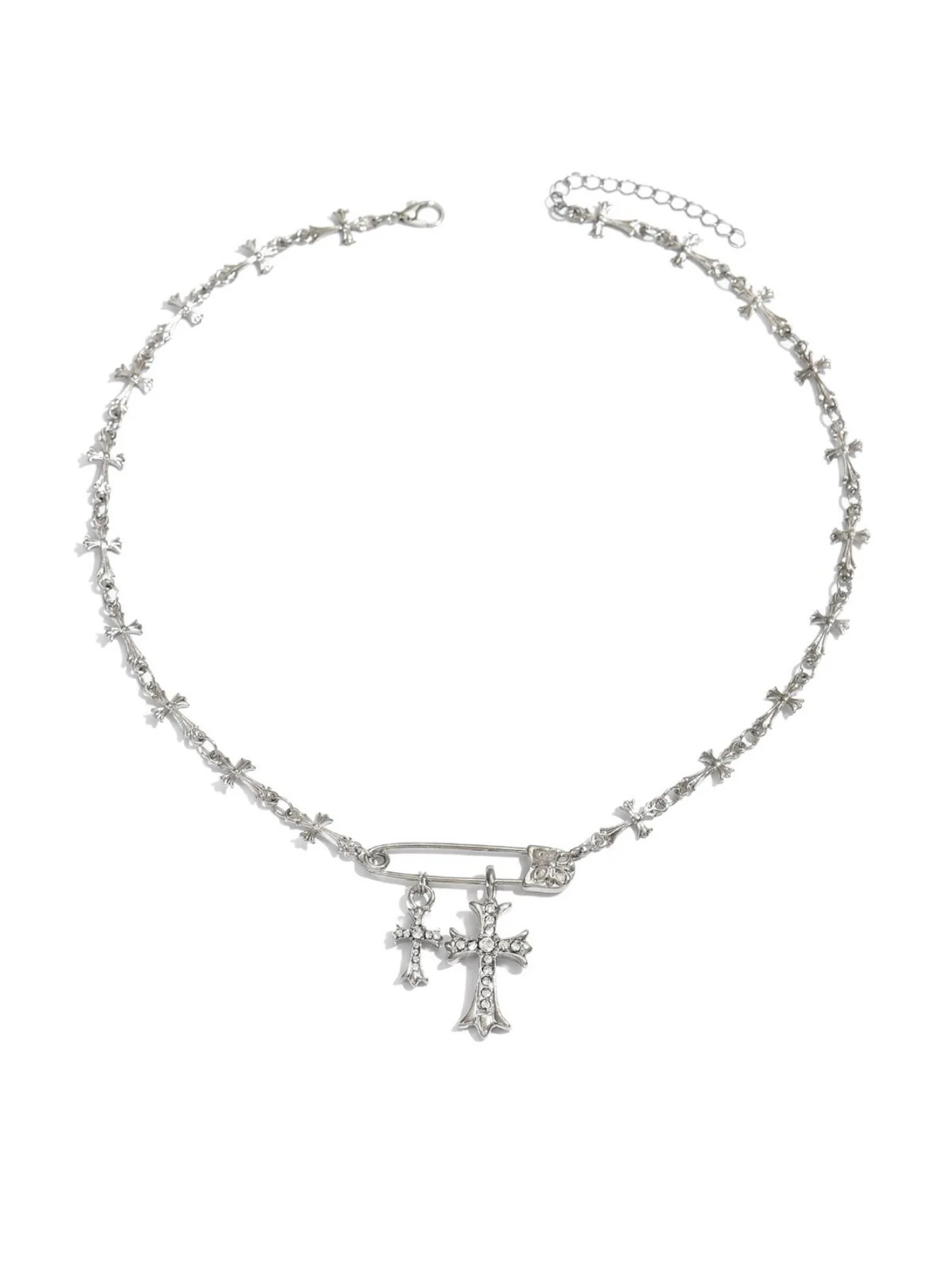 Brooch Cross Necklace - Image 5