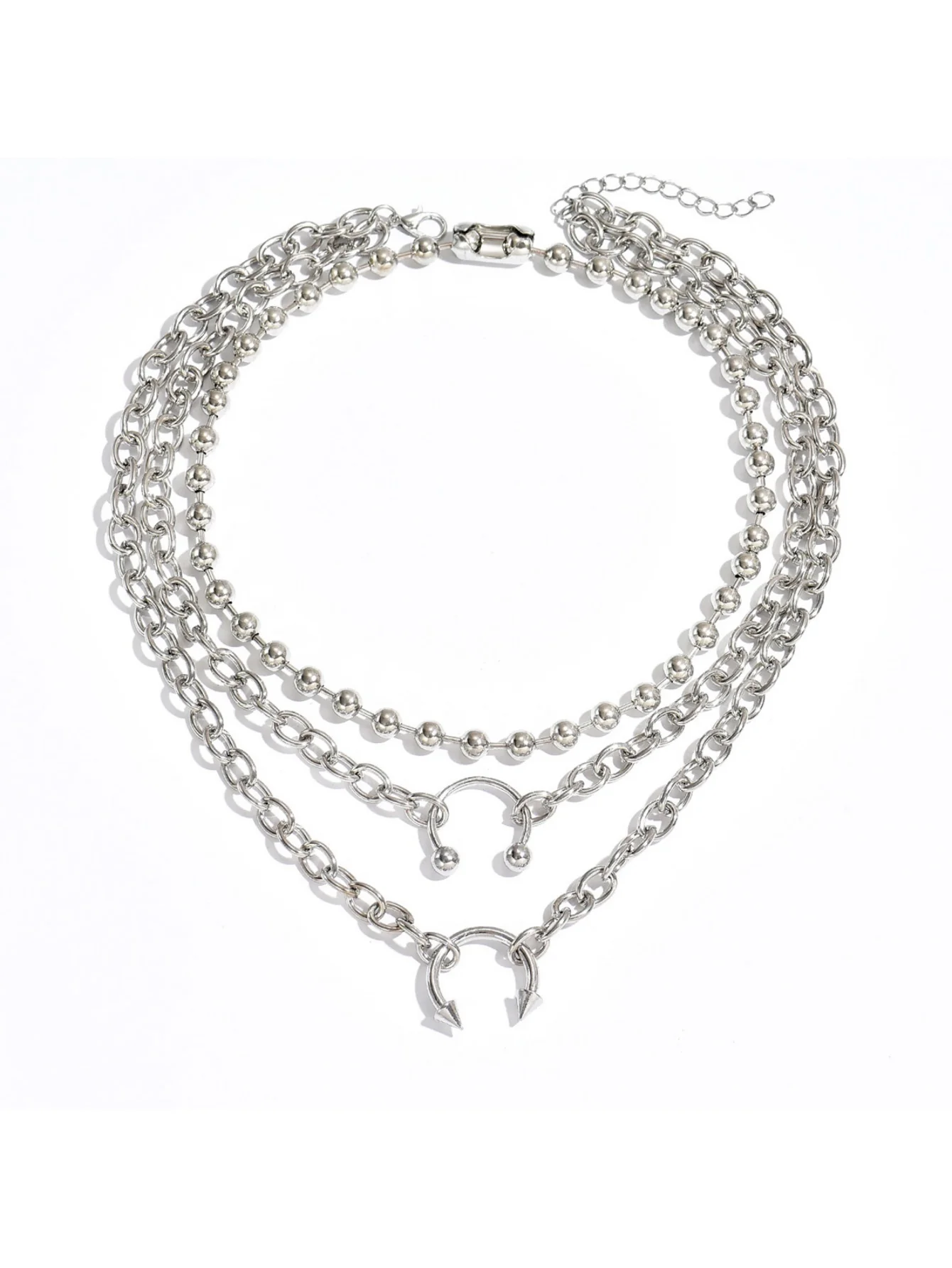 Hip-hop Punk Style Multi-layered Pendant Necklace - Image 5