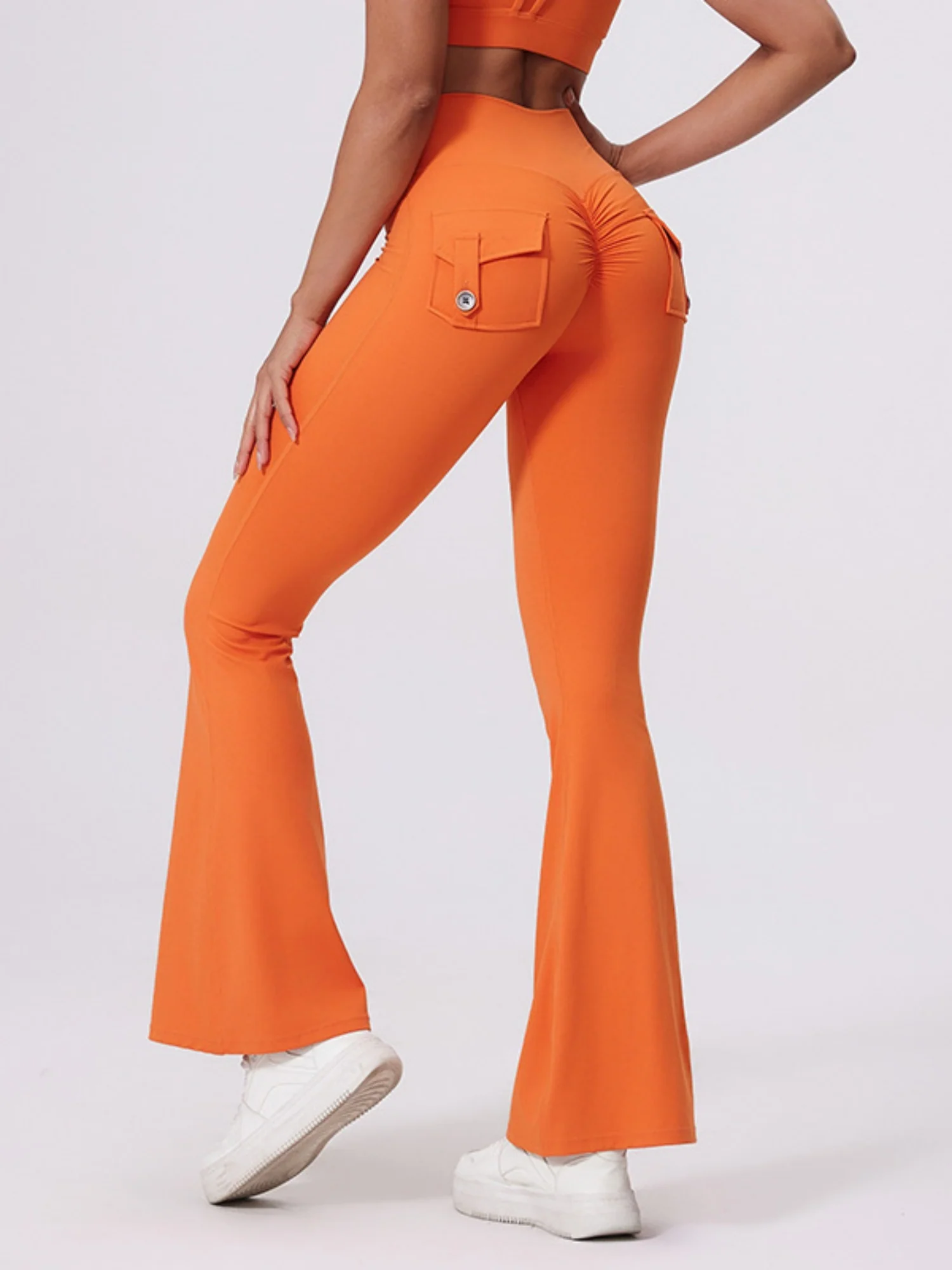 Bare-feel Pocket High-waisted Hip Lift Sports Yoga Pants - Image 3