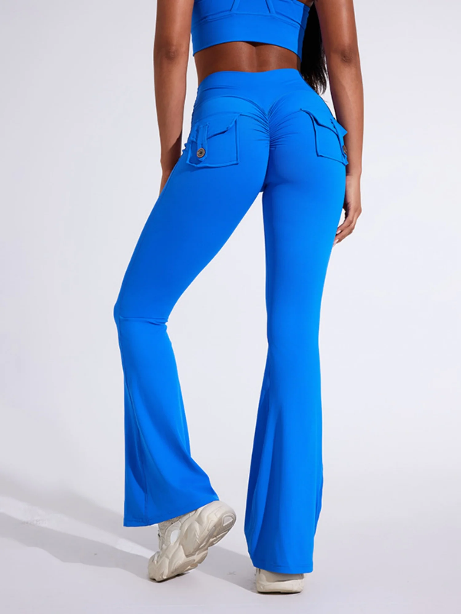 Bare-feel Pocket High-waisted Hip Lift Sports Yoga Pants - Image 6