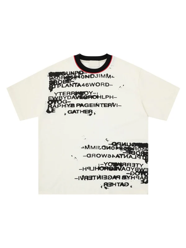 Vintage Letter Printed Loose-fit Ins T-shirts - Image 2