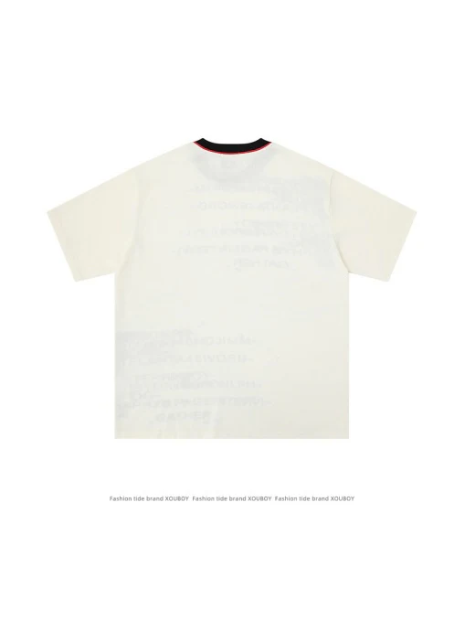 Vintage Letter Printed Loose-fit Ins T-shirts - Image 4