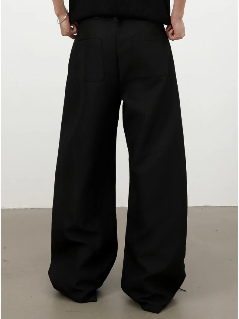 Old Money Style Double Pleat Straight-fit Dress Pants Pants - Image 3